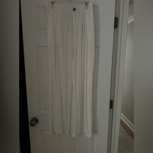 Thread & Supply Wide-Leg Cream Pull-On Pants